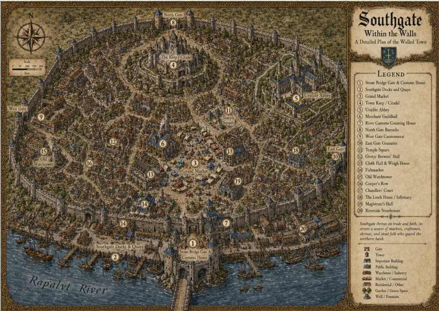 Southgate town as of 826wk